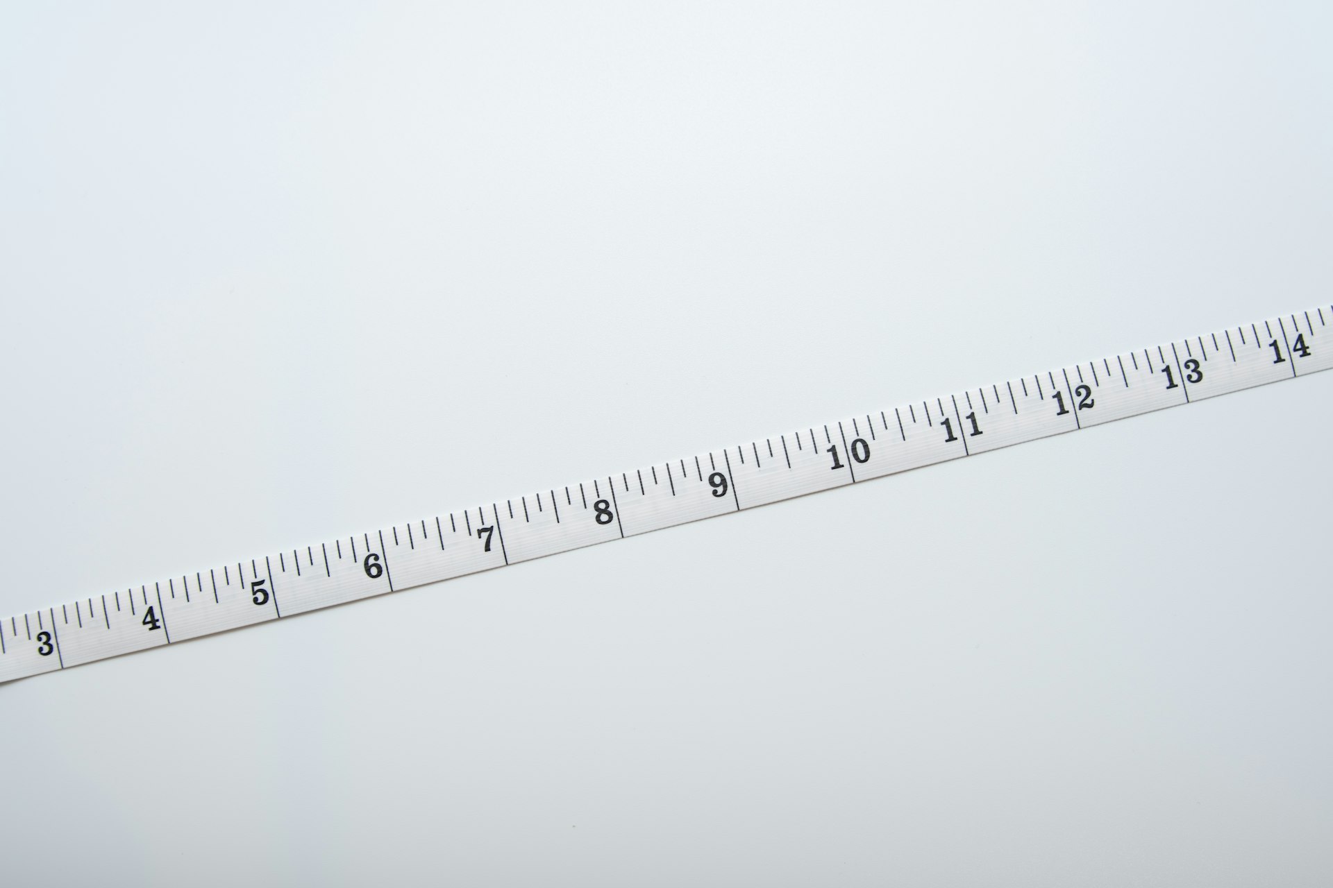 a measuring tape with a white background